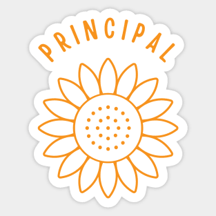 Minimalist sunflower back to school Principal Sticker